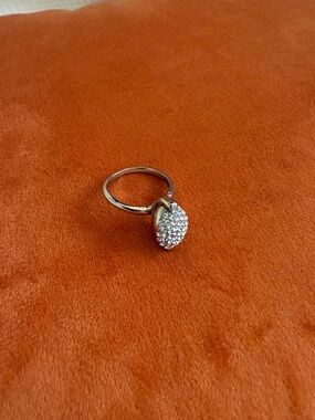 Silver Pavé Rotating Ring